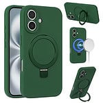 Siliconen hoesje iPhone 16 geschikt voor MagSafe – Groen Main Image