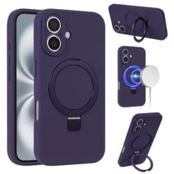 Siliconen hoesje iPhone 16 geschikt voor MagSafe - Paars