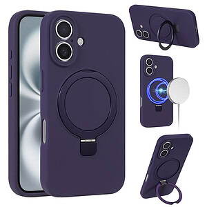 Siliconen hoesje iPhone 16 geschikt voor MagSafe - Paars Main Image