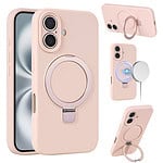 Siliconen hoesje iPhone 16 Plus geschikt voor MagSafe - Roze