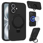 Siliconen hoesje iPhone 16 geschikt voor MagSafe - Zwart