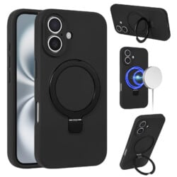 Siliconen hoesje iPhone 16 Plus geschikt voor MagSafe - Zwart