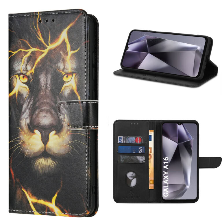 Solidenz bookcase Samsung Galaxy A16 - Leeuw