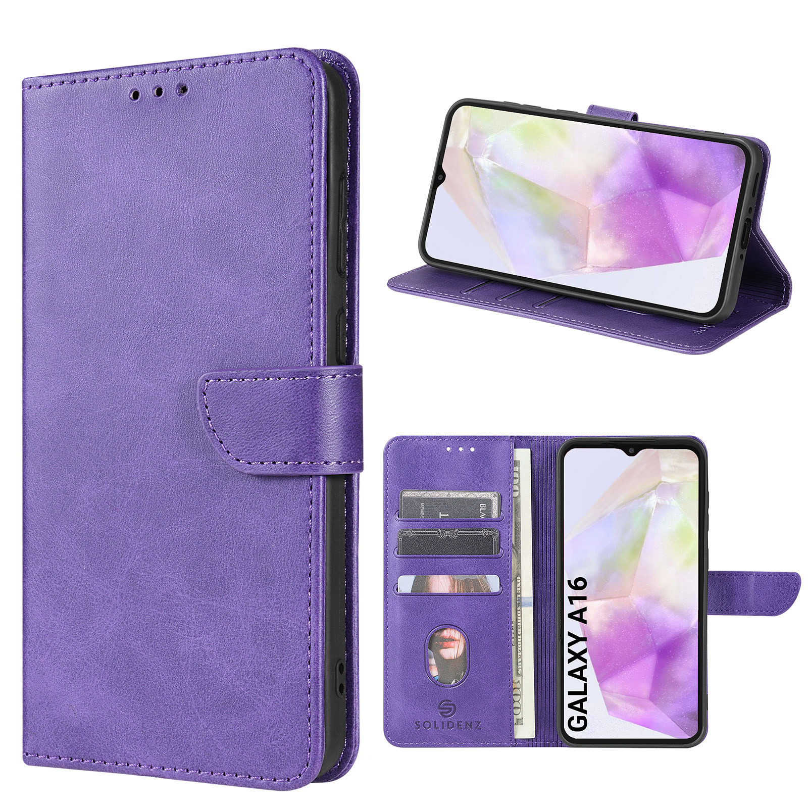 Solidenz bookcase Samsung Galaxy A16 - Paars Main Image