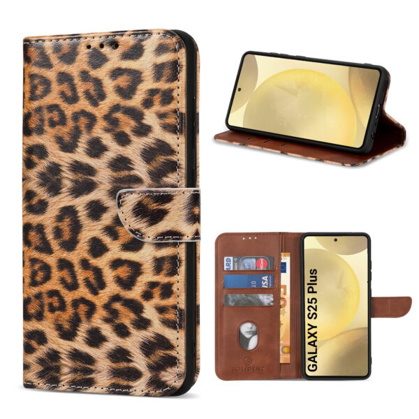 Solidenz bookcase Samsung Galaxy S25 Plus - Luipaard