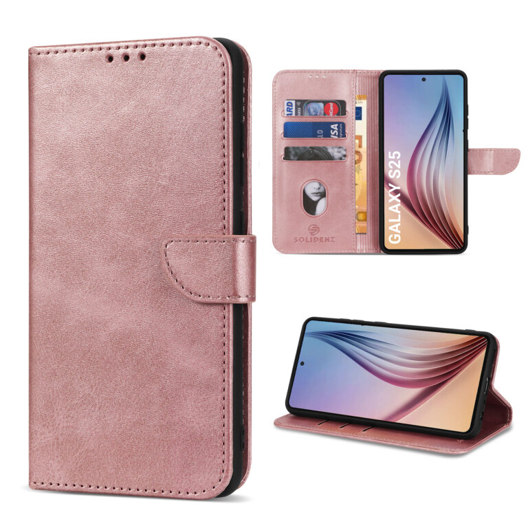 Solidenz bookcase Samsung Galaxy S25 - Roségoud
