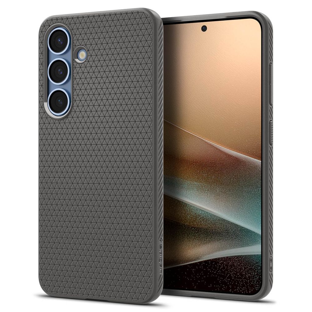 Spigen Liquid Air Samsung Galaxy S25 Plus hoesje - Marmer Grijs