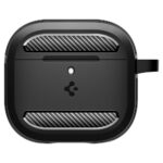 Spigen Rugged Armor AirPods 4 hoesje – Matte Zwart - 1