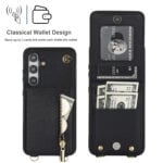Solidenz Fashion Portemonnee hoesje met koord Samsung Galaxy S25 – Zwart - 2