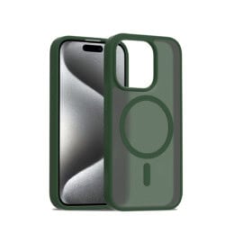 iPhone 15 Pro Max telefoonhoesje Solidenz FrostMag MagSafe case groen