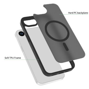 Solidenz FrostMag iPhone 16e hoesje – Zwart - 1