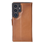 Solidenz Moda Book Samsung Galaxy S25 Ultra echt leren hoesje – Bruin - 1