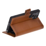 Solidenz Moda Book Samsung Galaxy S25 Ultra echt leren hoesje – Bruin - 3