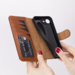 Solidenz Moda Book iPhone 17e / 16e echt leren hoesje – Bruin - 4