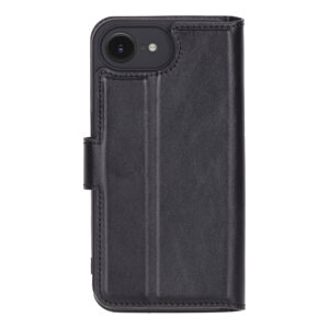 Solidenz Moda Book iPhone 16e echt leren hoesje – Zwart - 1