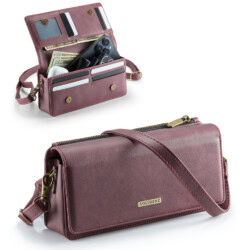 Solidenz Universeel Schoudertas voor Telefoon en Portemonnee tot 7.5 inch - Rood