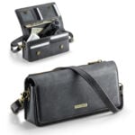 Solidenz Universele Schoudertas voor Telefoon en Portemonnee tot 7.5 inch - Zwart