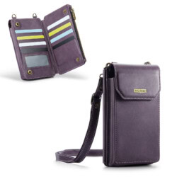 Solidenz Universeel Telefoontasje en portemonnee tot 7.3 inch - Paars