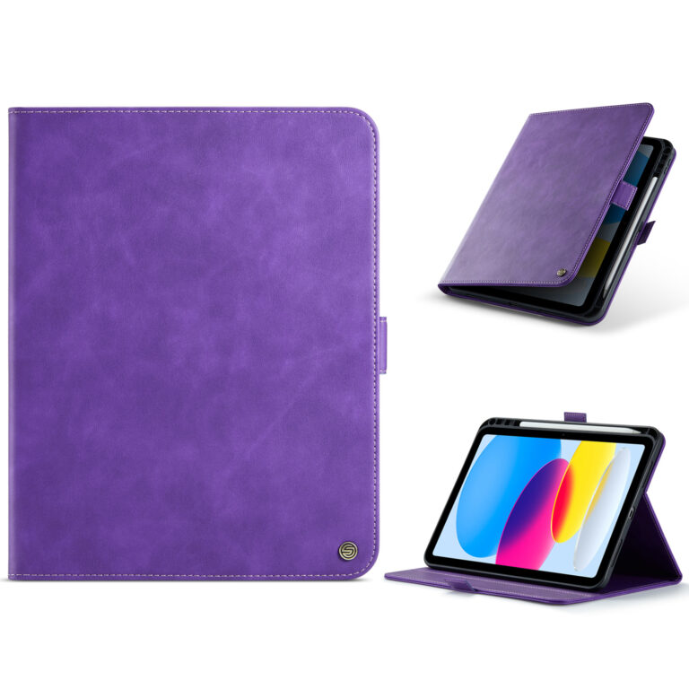 Solidenz Urban Book iPad 9 / iPad 8 / iPad 7 Hoes - 10.2 inch met pencilhouder - Paars