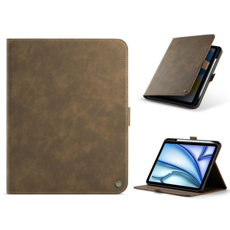 Solidenz Urban Book iPad Air 11 inch (M4 / M3 / M2) - iPad Air 10.9 inch (Air 5 / Air 4) - Met pencilhouder - Bruin