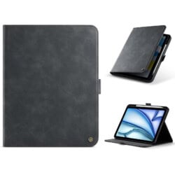Solidenz Urban Book iPad Air 6 (M3 en M2) / Air 5 / Air 4 - 11 en 10.9 inch met pencilhouder - Zwart
