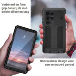 Stofdicht metalen hoes Samsung Galaxy S25 Ultra – Zwart - 3