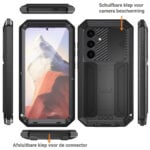 Stofdicht metalen hoes Samsung Galaxy S25 – Zwart - 1