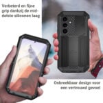 Stofdicht metalen hoes Samsung Galaxy S25 – Zwart - 3