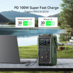 Joyroom 100W XXL Power Bank met uitklapbare Licht voor buiten – 75000mAh inclusief 100W kabel USB-C – Olijfgroen - 2