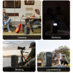 Joyroom 100W XXL Power Bank met uitklapbare Licht voor buiten – 75000mAh inclusief 100W kabel USB-C – Olijfgroen - 8