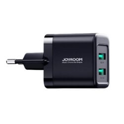 Joyroom 2 Poorten USB-A Oplader 12W - Zwart