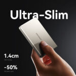 Joyroom 20W Ultra-Slim Metalen Power Bank – Magsafe en draadloos – 10000 mAh Inclusief 60W USB-C Kabel – Natural Titanium - 6