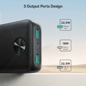 Joyroom 22.5W LED Power Bank Snellader – 20000 mAh inclusief USB-C kabel – Zwart - 8