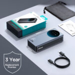 Joyroom 65W Digital Display Snellader Power Bank – 20000 mAh inclusief 100W USB-C Kabel – Zwart - 12