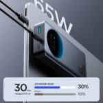 Joyroom 65W Digital Display Snellader Power Bank – 20000 mAh inclusief 100W USB-C Kabel – Zwart - 4