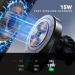 Joyroom Magnetisch en Draadloze telefoonhouder voor in de ventilatierooster – Zwart - 2