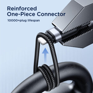 Joyroom Multi-Use 3.5A 3-in-1 Kabel - Type C naar Lightning en Type-C en Micro-USB - 0,3m - Zwart - 7