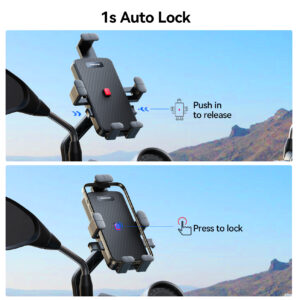 Joyroom Smartphonehouder voor Fiets en Motor – Houder voor aan de spiegel – Zwart - 7
