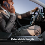 Joyroom – USB-A naar USB-C Kabel – Krulsnoer – Uitrekbare oplaadkabel – Universele oplaadkabel – 1,5 m – 30W – Zwart - 6