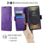 Solidenz 2-in-1 MagSafe Wallet Case voor Samsung Galaxy S24 Ultra – Paars - 7