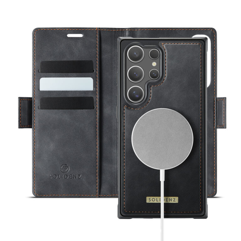 Solidenz 2-in-1 MagSafe Wallet Case voor Samsung Galaxy S24 Ultra - Zwart