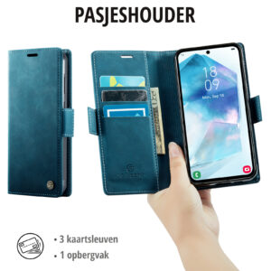 Solidenz 2-in-1 MagSafe Wallet Case voor Samsung Galaxy S24 FE – Blauw - 7