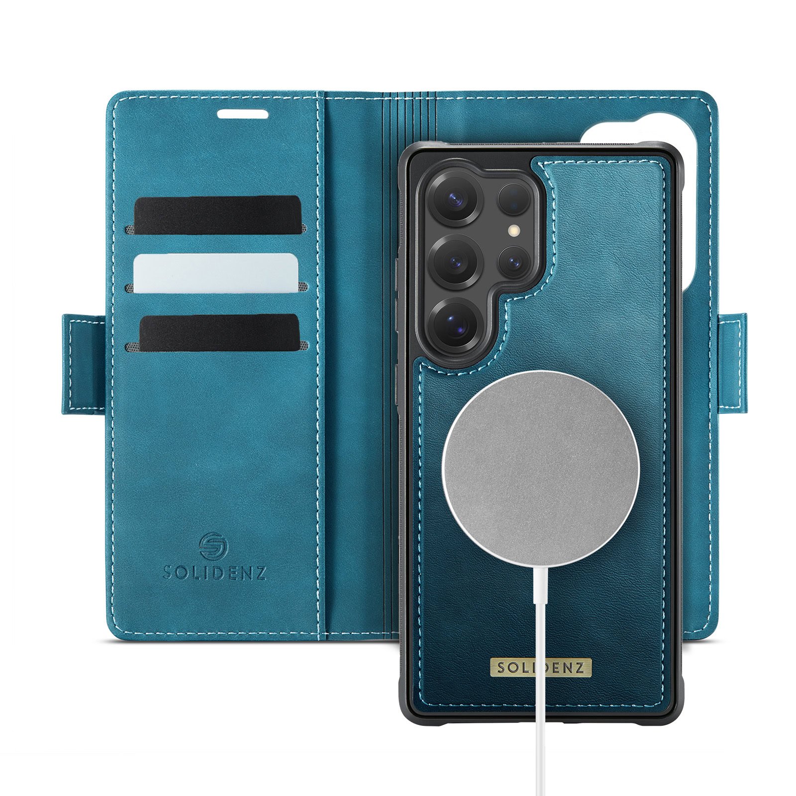 Solidenz 2-in-1 MagSafe Wallet Case voor Samsung Galaxy S25 Ultra – Blauw 1 Solidenz 2-in-1 MagSafe Wallet Case voor Samsung Galaxy S25 Ultra – Blauw 1