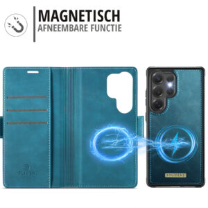 Solidenz 2-in-1 MagSafe Wallet Case voor Samsung Galaxy S25 Ultra – Blauw - 6
