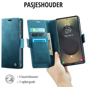 Solidenz 2-in-1 MagSafe Wallet Case voor Samsung Galaxy S25 Ultra – Blauw - 7