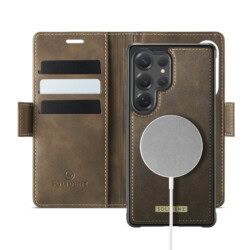 Solidenz 2-in-1 MagSafe Wallet Case voor Samsung Galaxy S25 Ultra - Bruin