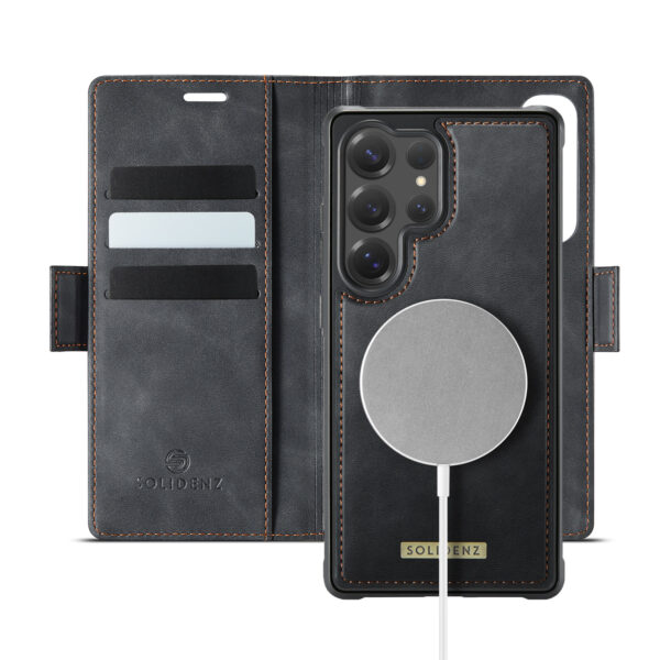 Solidenz 2-in-1 MagSafe Wallet Case voor Samsung Galaxy S25 Ultra - Zwart