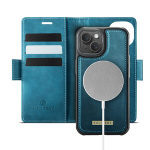 Solidenz 2-in-1 MagSafe Wallet Case voor iPhone 15 – Blauw Main Image