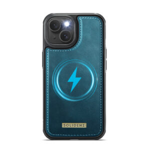 Solidenz 2-in-1 MagSafe Wallet Case voor iPhone 15 – Blauw - 4