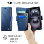 Solidenz 2-in-1 MagSafe Wallet Case voor iPhone 15 Pro Max – Blauw - 7